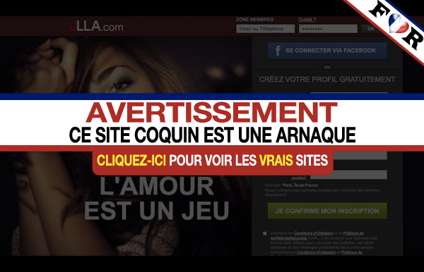 Aperçu de la page d'inscription sur Ulla.com